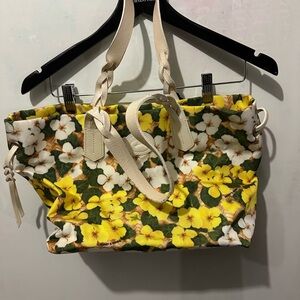 Dooney & Bourke Yellow and Green Floral Tote